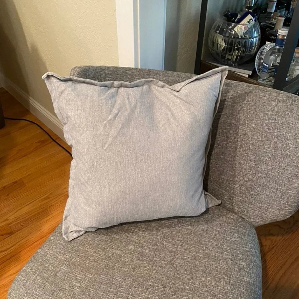 large light grey throw pillow